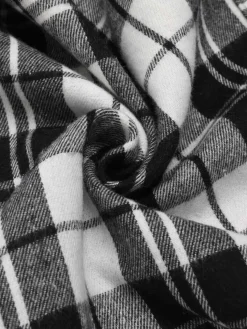 Best Retro Stage 1950s 3/4 Sleeve Plaid Belt Dress