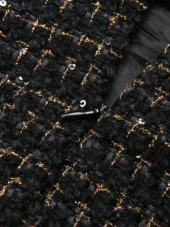 Fashion Retro Stage 1960s A-Line Button Solid Skirt