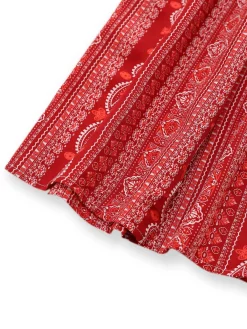 Online Retro Stage 1970s Bohemian Strapless Slit Smocked Jumpsuit