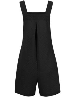 Discount Retro Stage 1940s Button Pocket Strap Straight Romper