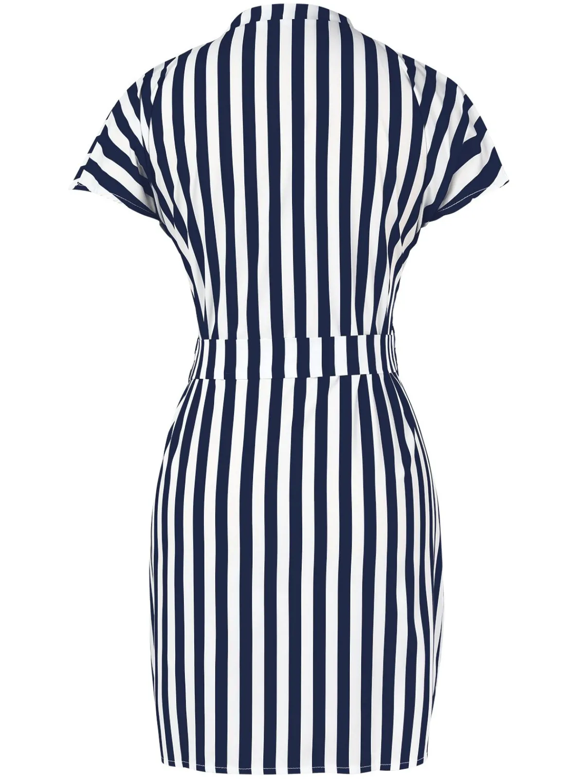 Outlet Retro Stage 1960s Cap Sleeve Vertical Stripe Pencil Dress