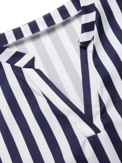 Outlet Retro Stage 1960s Cap Sleeve Vertical Stripe Pencil Dress