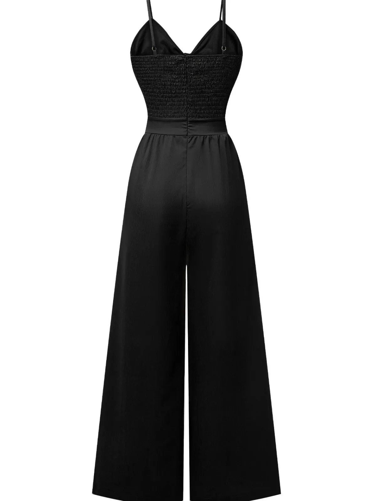 Hot Retro Stage 1950s Chest Bow Spaghetti Strap Jumpsuit