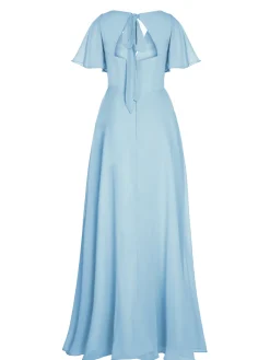 Discount Retro Stage 1950s Chiffon V-Neck Solid Vintage Dress