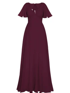 Discount Retro Stage 1950s Chiffon V-Neck Solid Vintage Dress