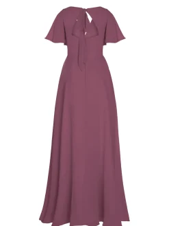 Discount Retro Stage 1950s Chiffon V-Neck Solid Vintage Dress