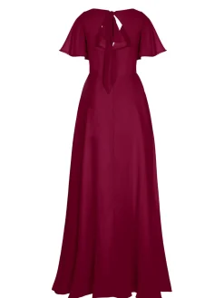Discount Retro Stage 1950s Chiffon V-Neck Solid Vintage Dress
