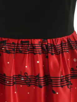Discount Retro Stage 1950s Christmas Kitty Swing Dress