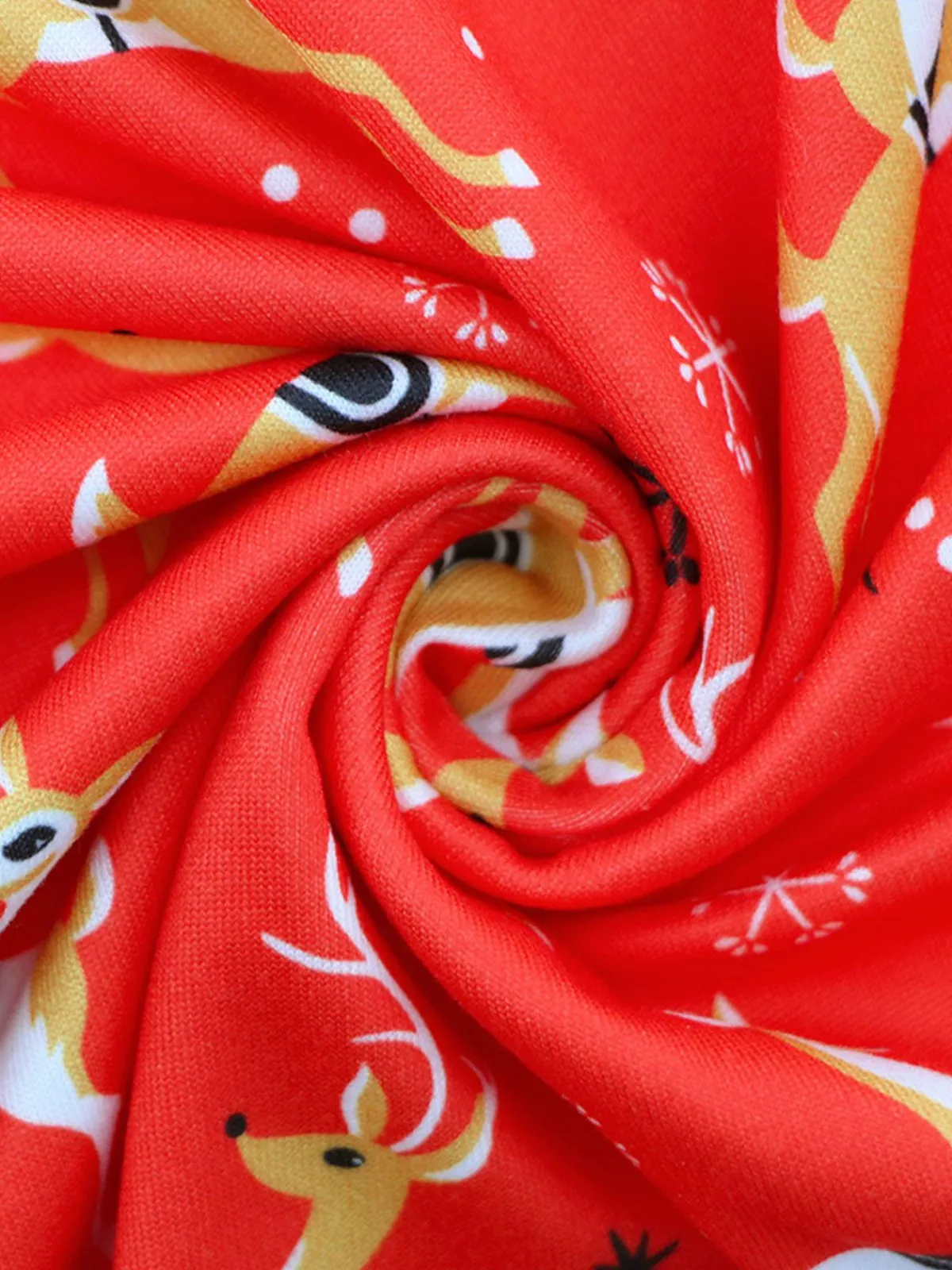 Hot Retro Stage 1960s Christmas Print V-Neck Wrap Dress
