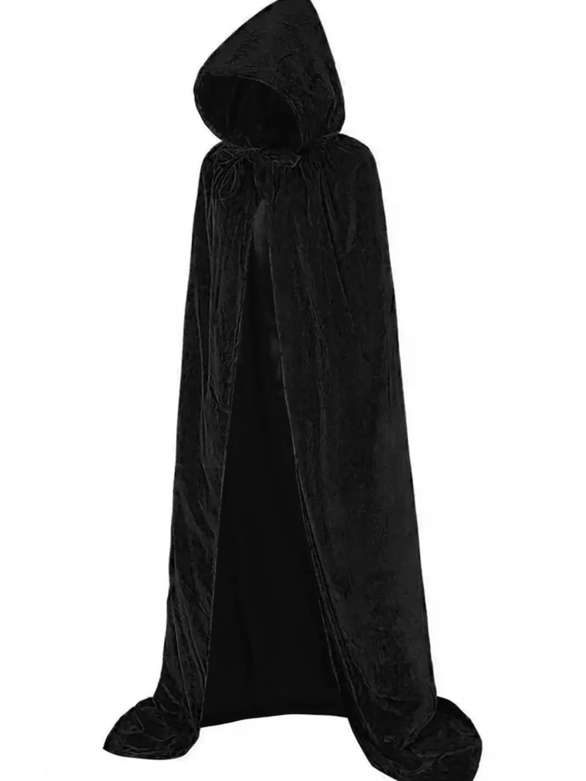 Best Retro Stage 1950s Christmas Solid Long Hooded Cape