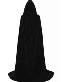 Best Retro Stage 1950s Christmas Solid Long Hooded Cape