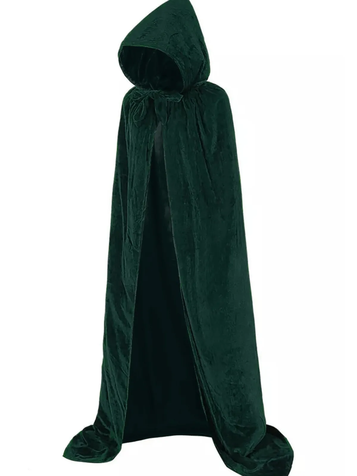 Best Retro Stage 1950s Christmas Solid Long Hooded Cape
