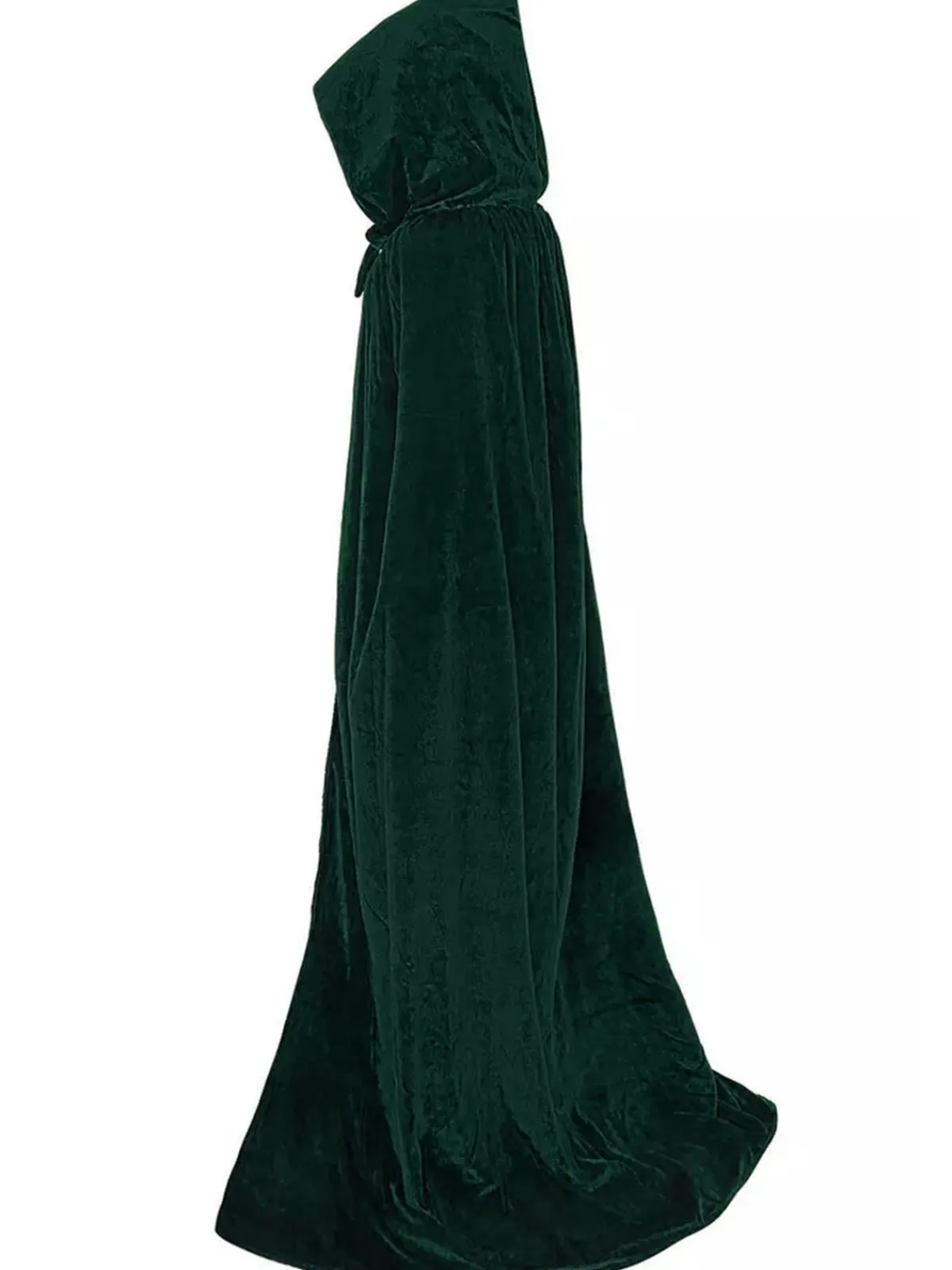Best Retro Stage 1950s Christmas Solid Long Hooded Cape
