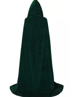 New Retro Stage 1950s Christmas Solid Long Hooded Cape