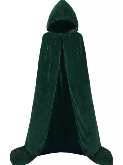 New Retro Stage 1950s Christmas Solid Long Hooded Cape