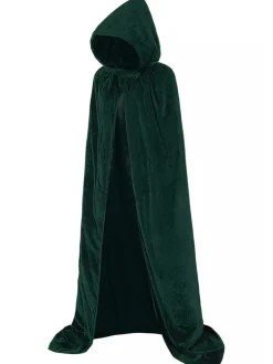 New Retro Stage 1950s Christmas Solid Long Hooded Cape