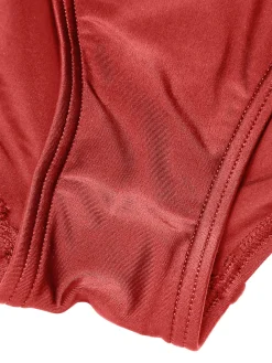 New Retro Stage 1950s Classic Solid One-Piece Swimsuit