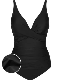 New Retro Stage 1950s Classic Solid One-Piece Swimsuit