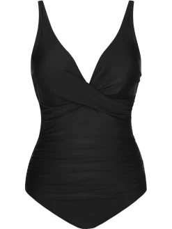 New Retro Stage 1950s Classic Solid One-Piece Swimsuit