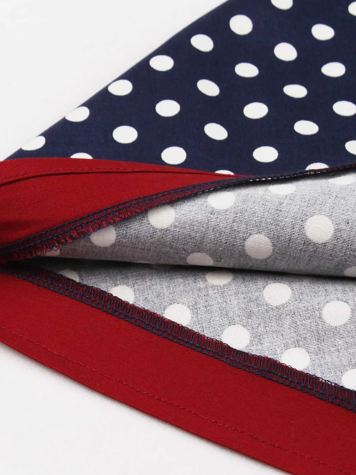 Outlet Retro Stage 1950s Contrast Polka Dots Buttoned Dress