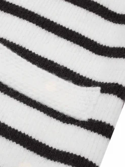 Clearance Retro Stage 1930s Contrast Striped Long Sleeve Knitted Cardigan