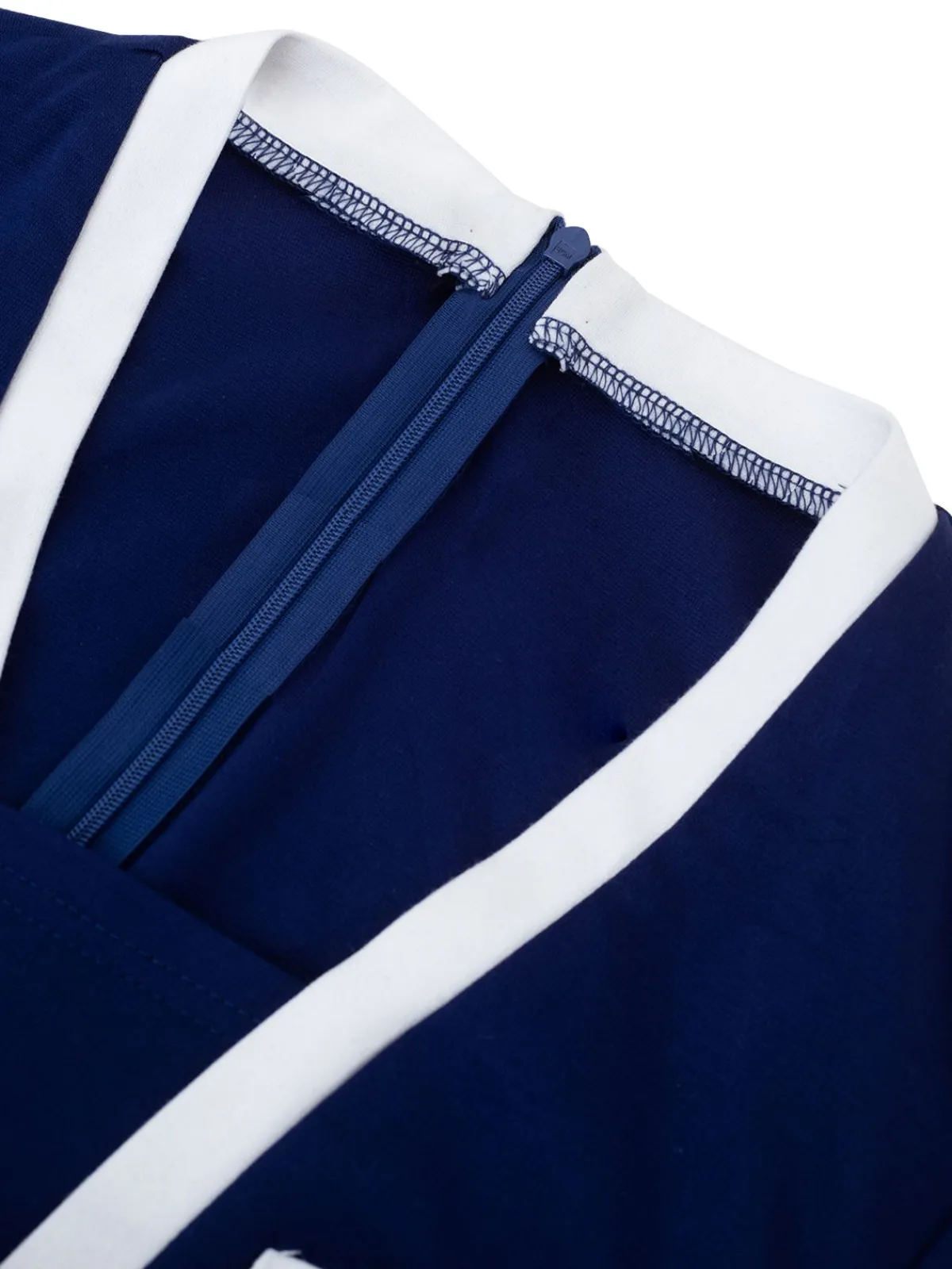 Online Retro Stage 1960s Contrast Trim Bodycon Dress