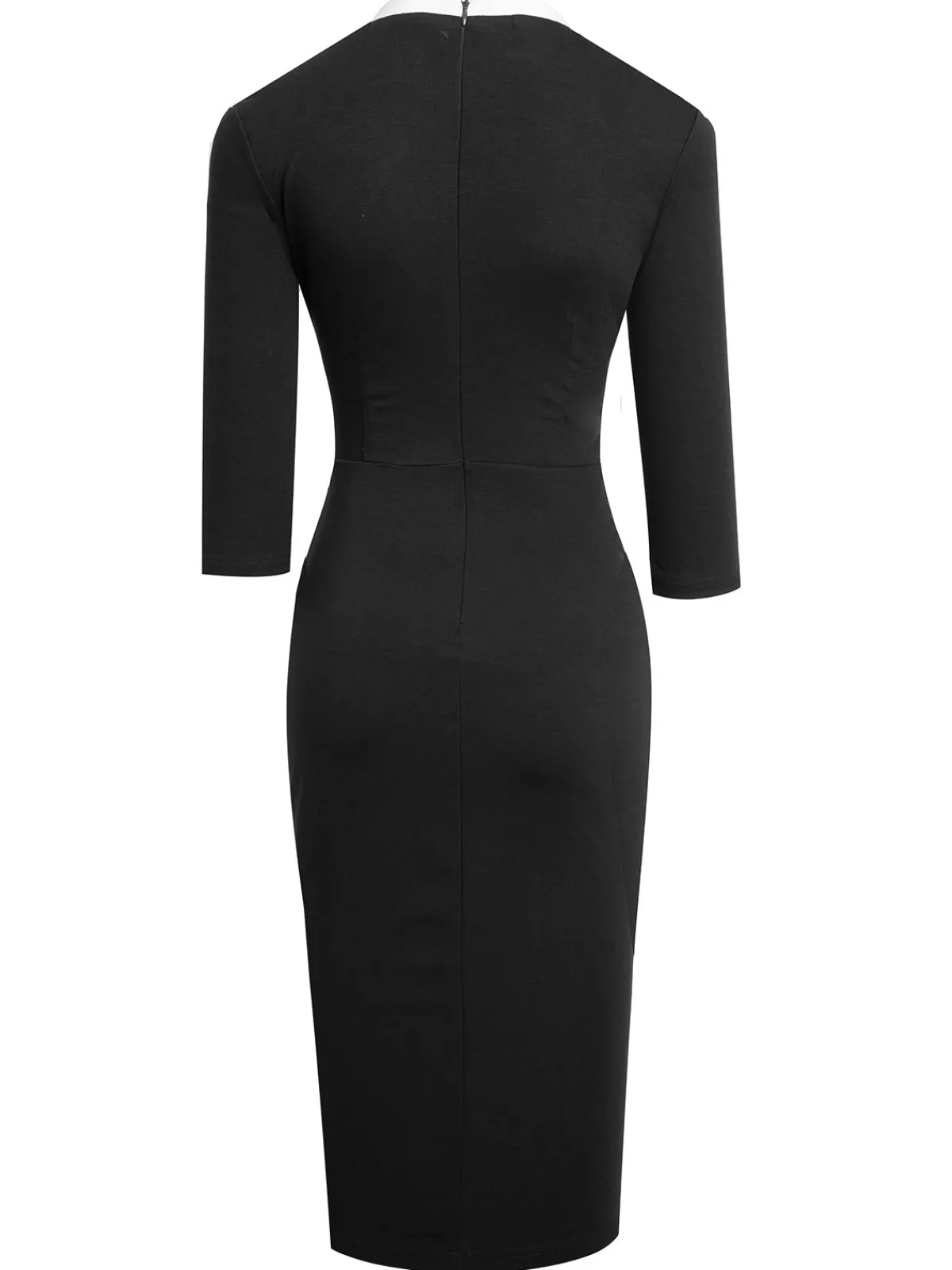Online Retro Stage 1960s Contrast Trim Bodycon Dress