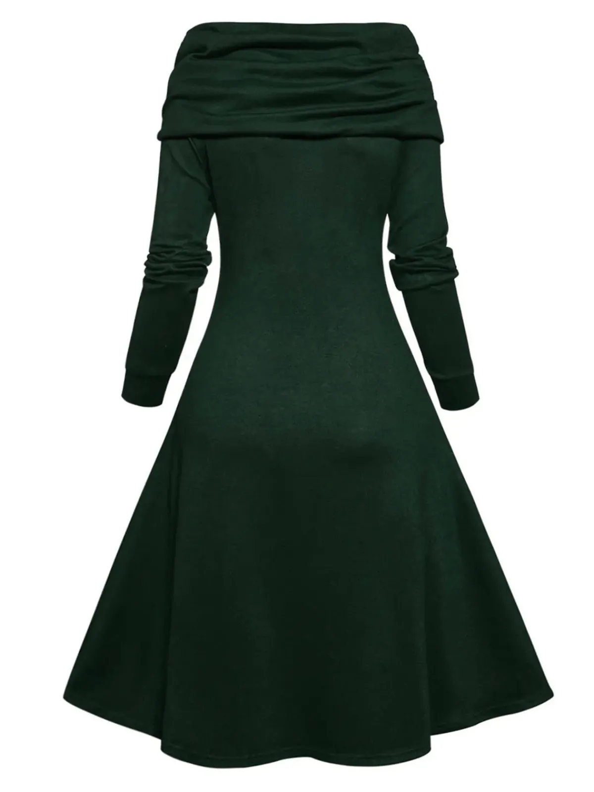 Sale Retro Stage 1950s Cowl Neck Knit Patchwork Swing Dress