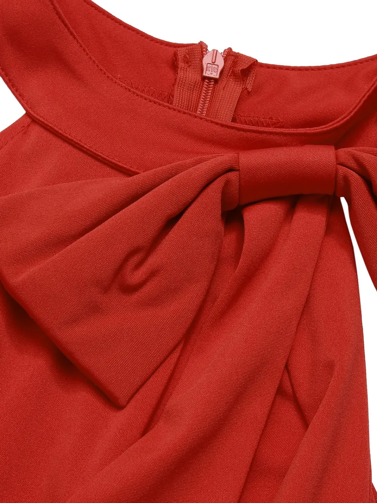 Outlet Retro Stage 1960s Crewl Halter Bow Solid Jumpsuit