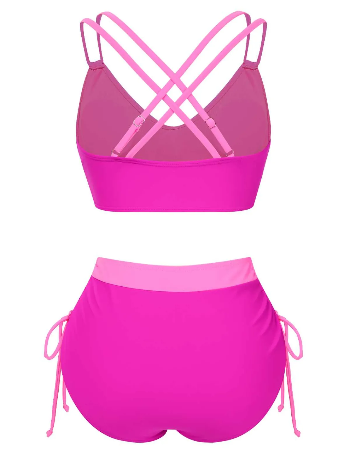Discount Retro Stage 1940s Criss-Cross High-Waist Side-Tie Bikini