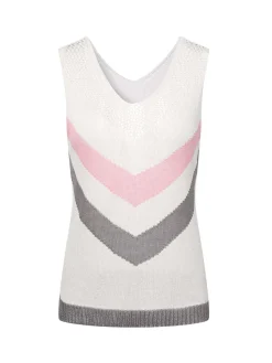 Outlet Retro Stage 1950s Cutout Knitted Sleeveless Tops Multicolor
