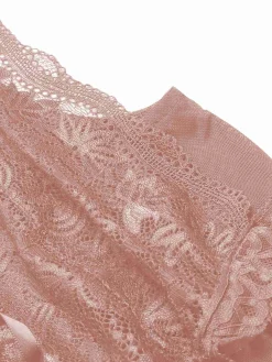 Best Retro Stage 1930s Deep V-Neck Lace Mesh Nightgown