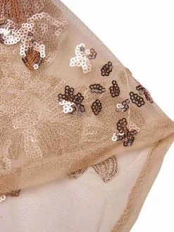 Hot Retro Stage 1930s Deep V-Neck Mesh Sequined Maxi Dress