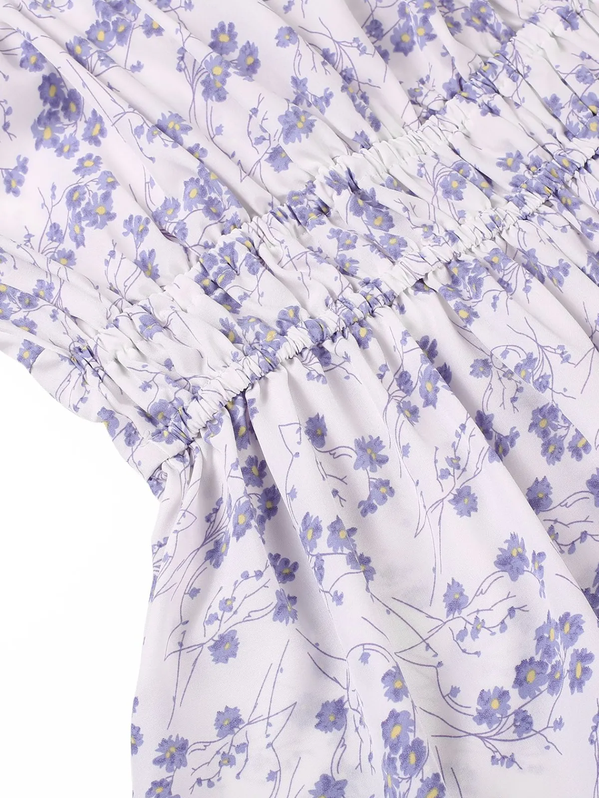 Hot Retro Stage 1950s Ditsy Floral Square Collar Romper