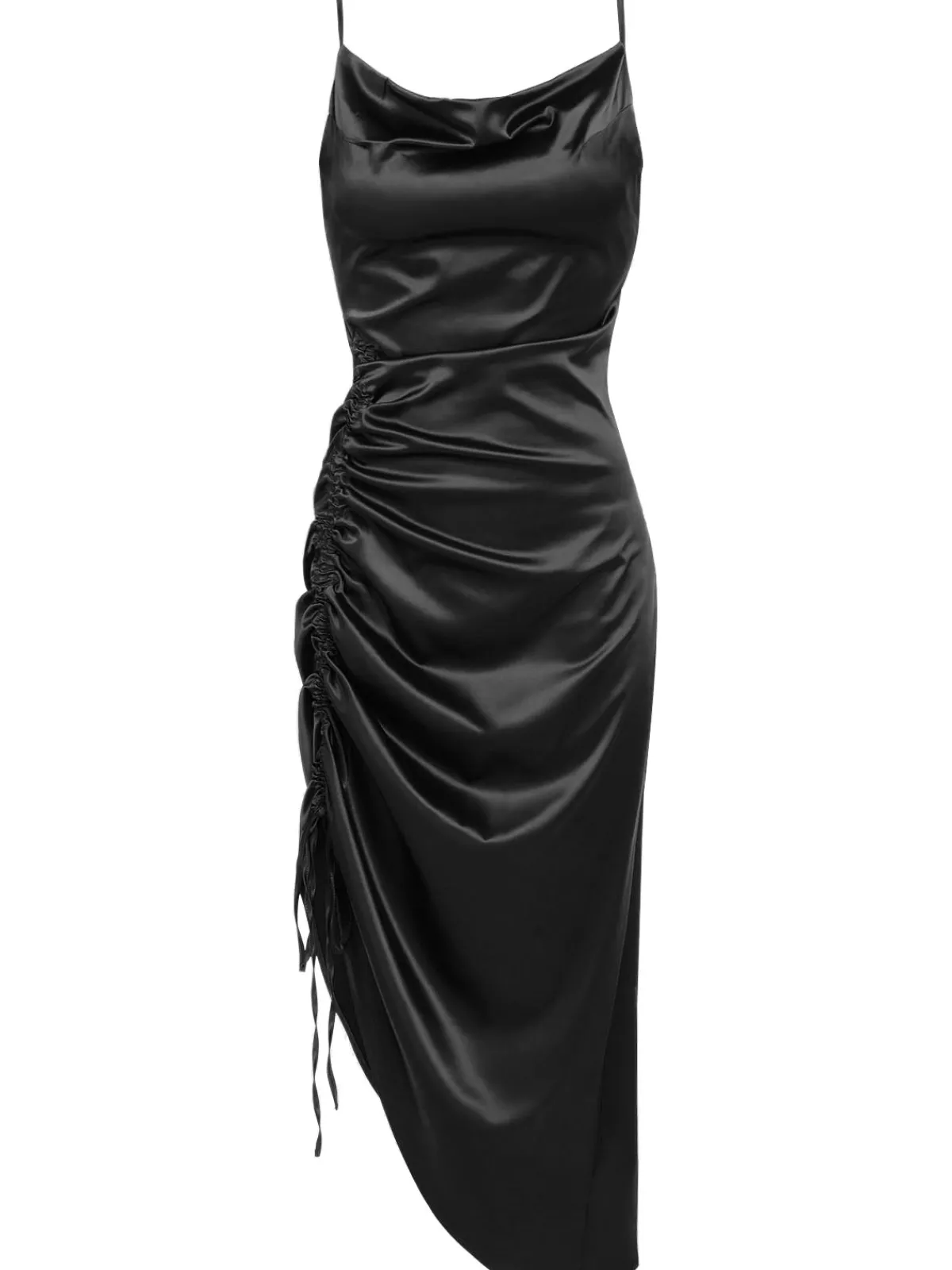 Outlet Retro Stage 1960s Drawstring Spaghetti Strap Pencil Dress