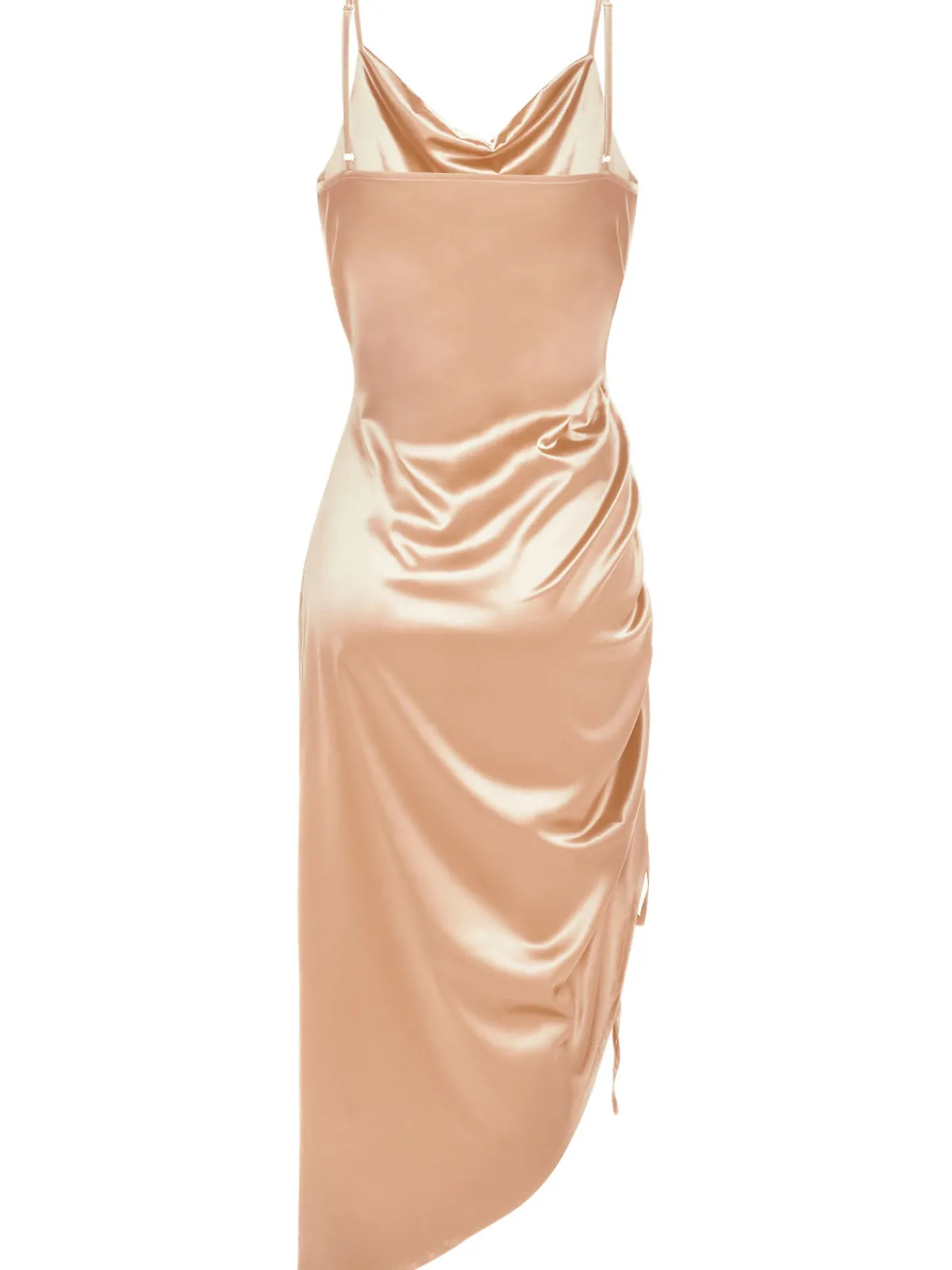 Outlet Retro Stage 1960s Drawstring Spaghetti Strap Pencil Dress