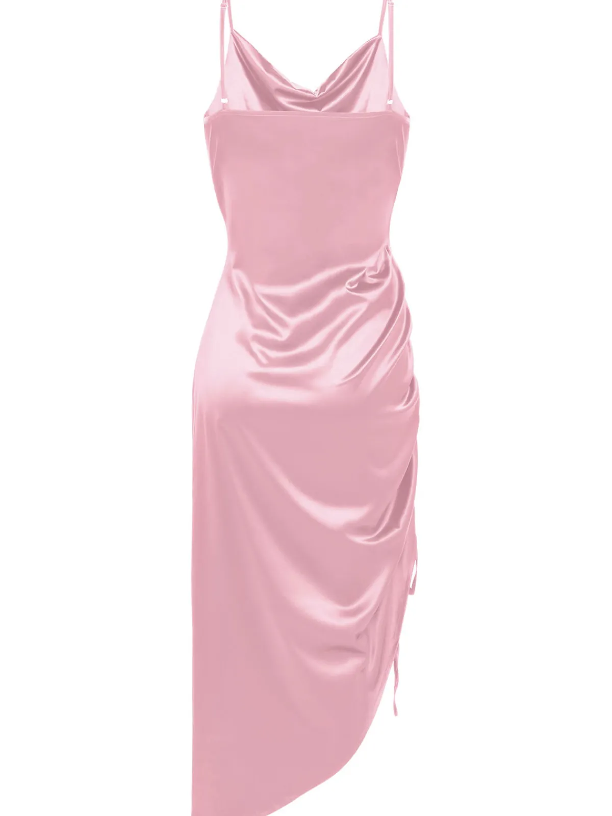 Outlet Retro Stage 1960s Drawstring Spaghetti Strap Pencil Dress