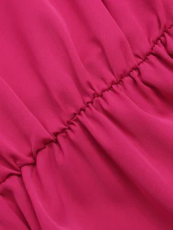 Clearance Retro Stage 1930s Elegant Short-Sleeved Tie Waist Blouse