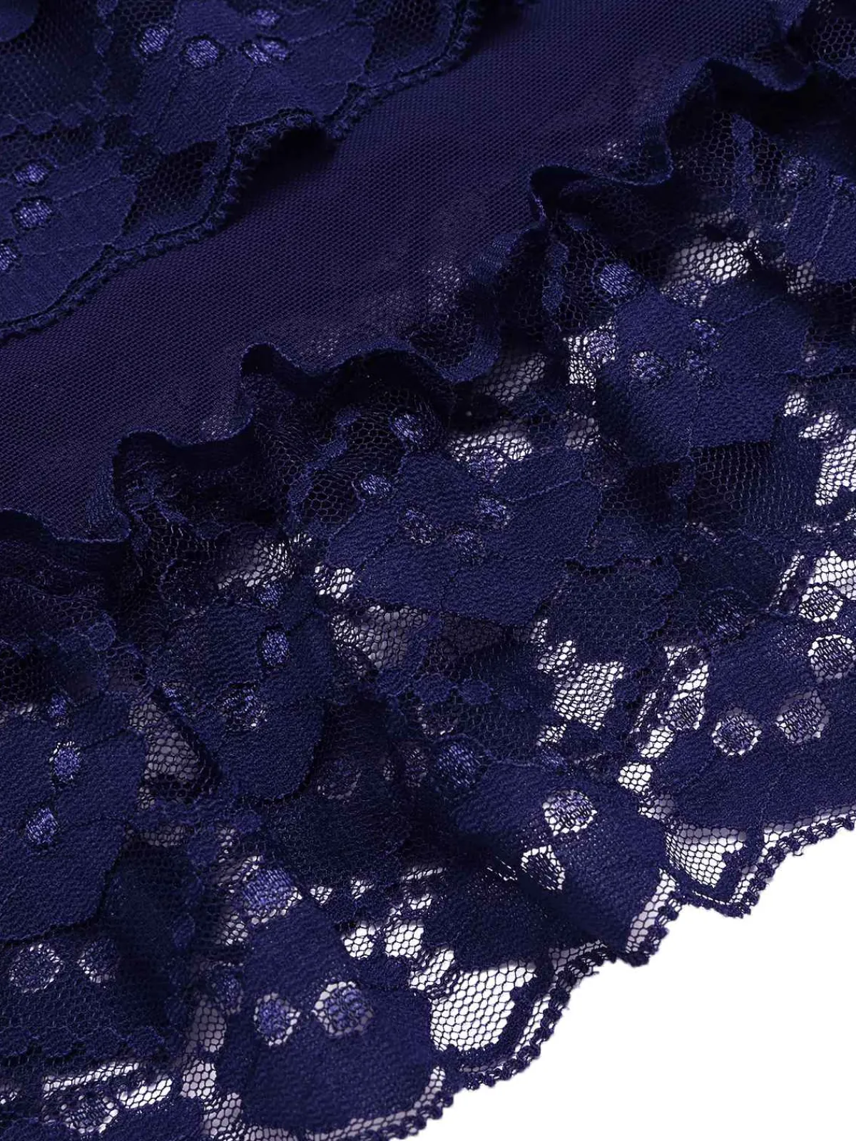 Best Retro Stage 1940s Embroidered Lace Butterfly Sheer Nightgown