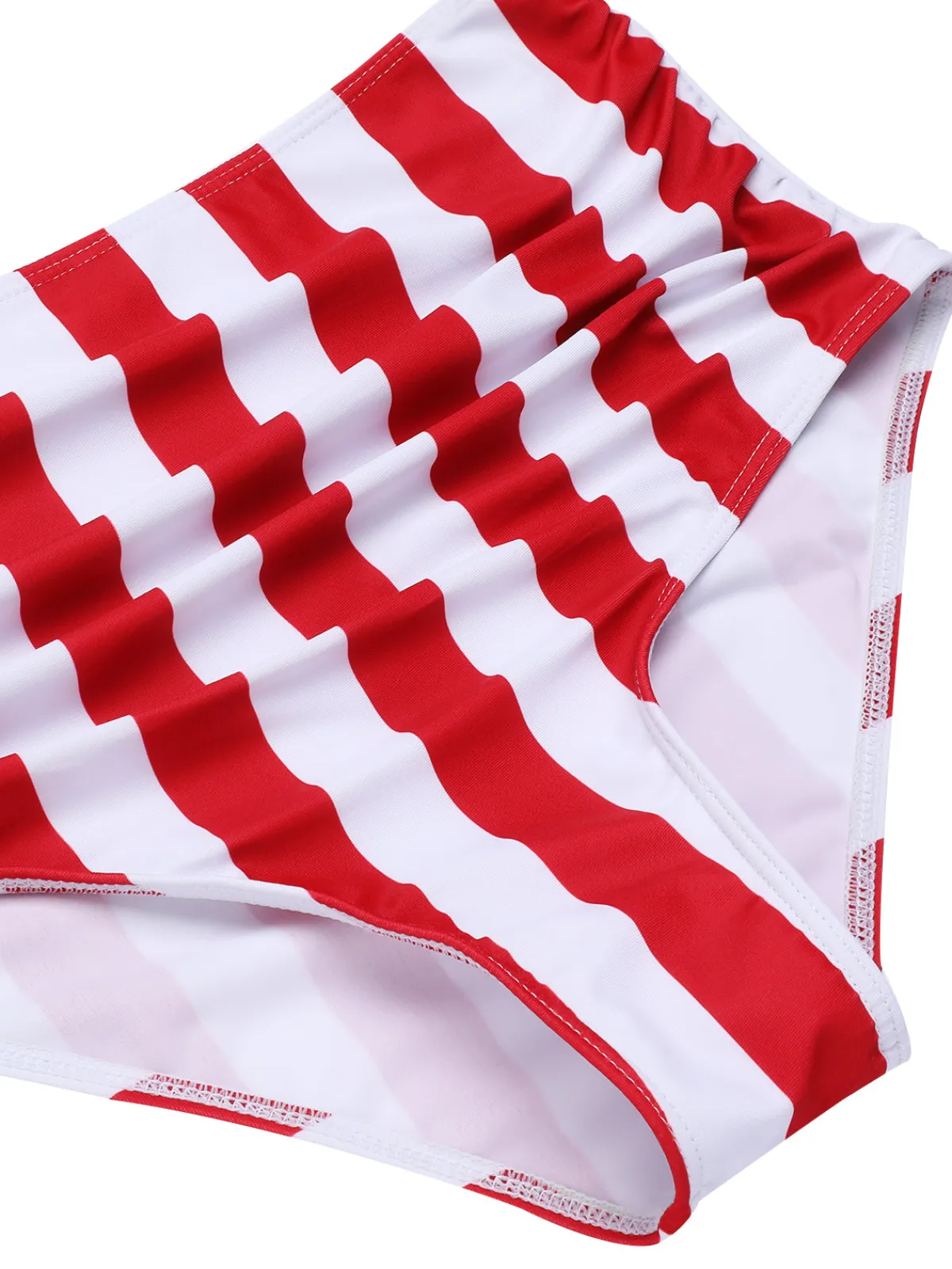 Outlet Retro Stage 1940s Flag Independence Day Patchwork Swimsuit Red