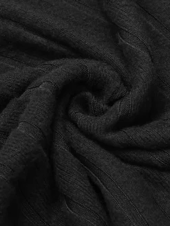 Online Retro Stage 1940s Fleece Long-Sleeved V-Neck Ptachwork Blouse Black