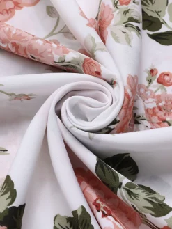Outlet Retro Stage 1950s Floral Bow Belt Vintage Dress