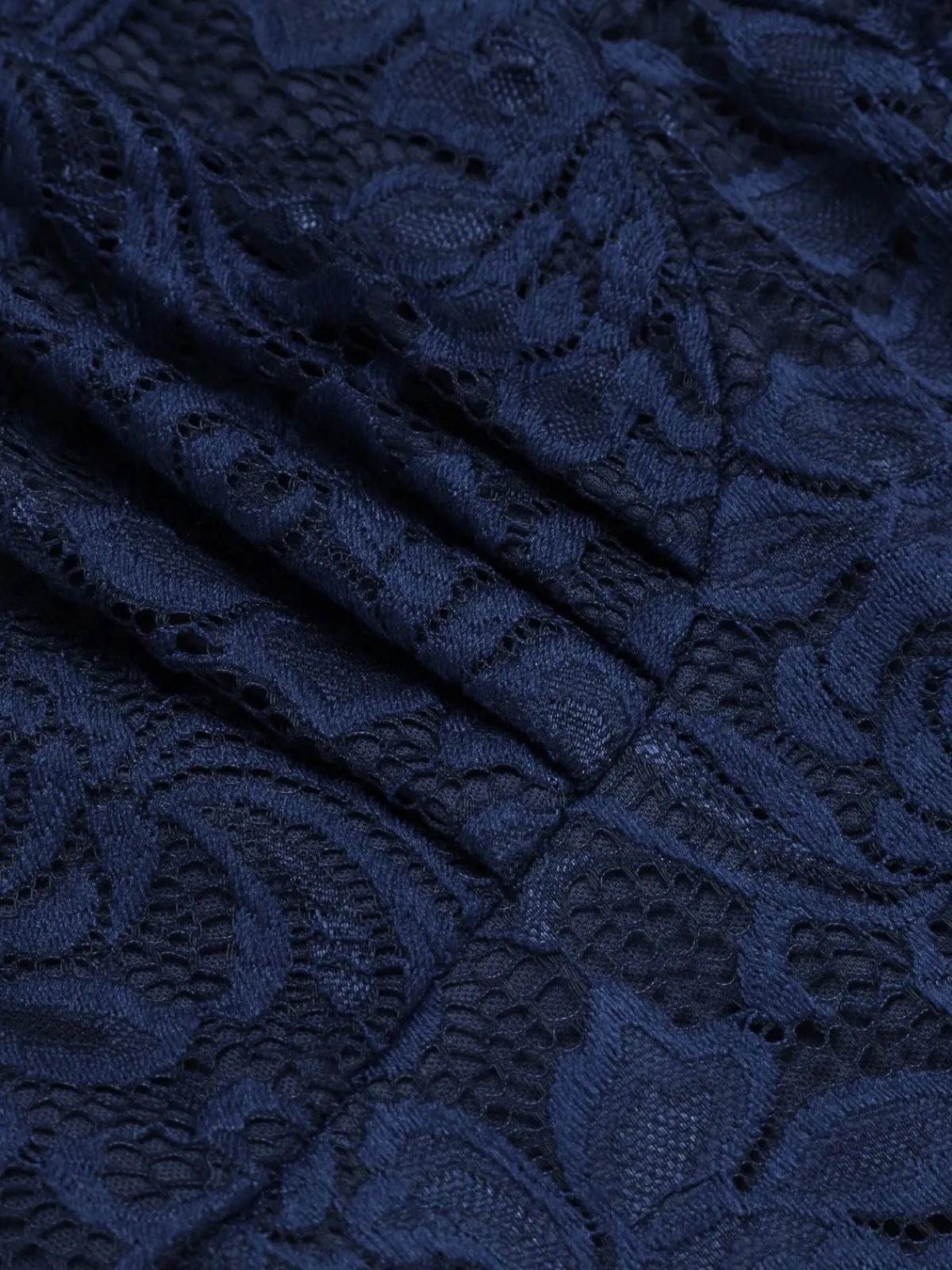 New Retro Stage 1950s Floral Lace Solid Swing Dress