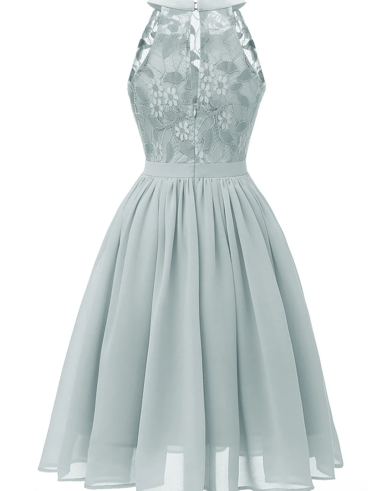 Outlet Retro Stage 1950s Floral Lace Swing Dress Blue