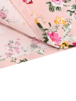 Hot Retro Stage 1950s Floral Lace-Up Shoulder V-Neck Swing Dress