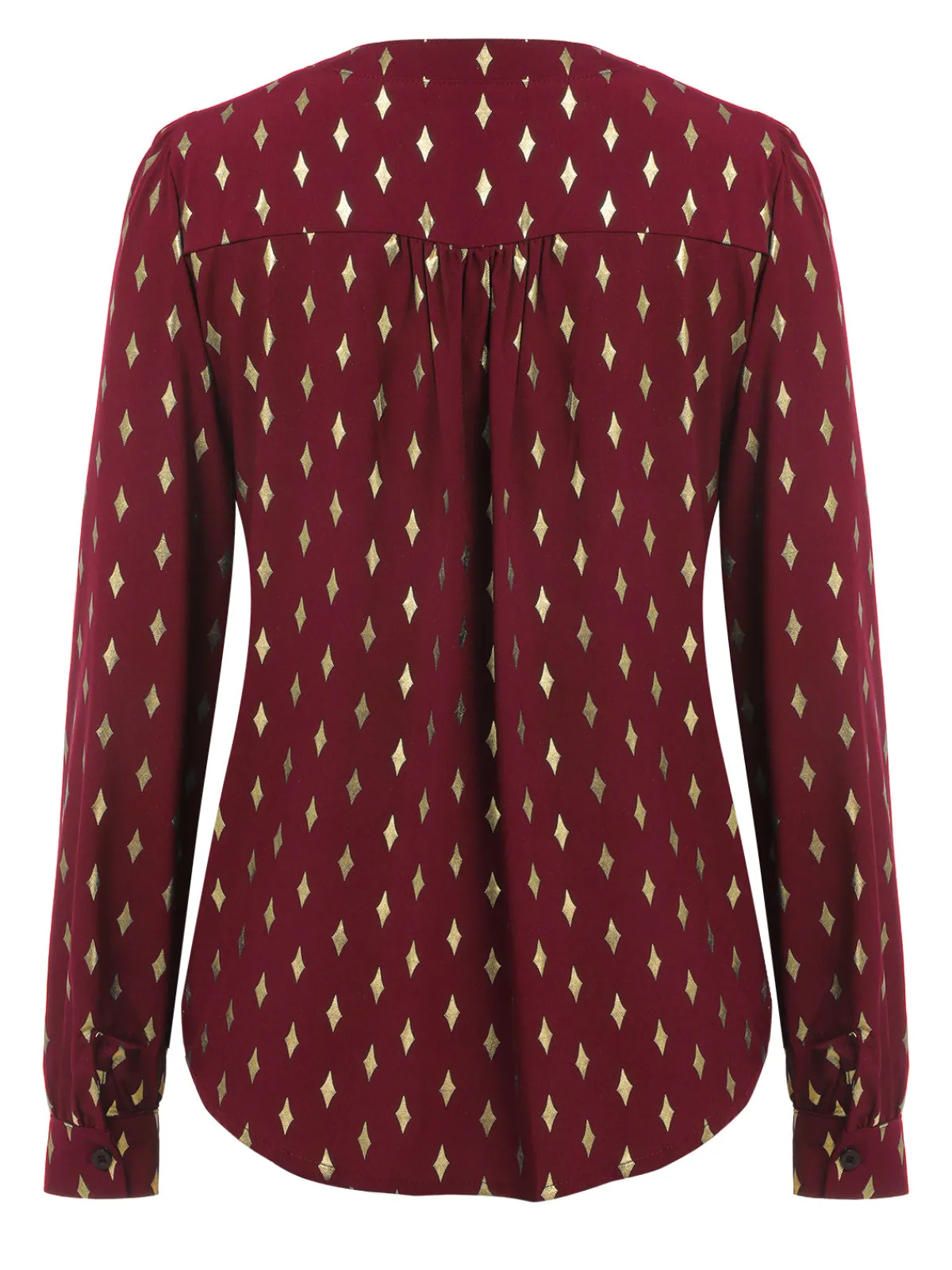 Hot Retro Stage 1940s Foil Stamping Stars V-Neck Blouse