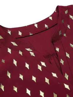 Hot Retro Stage 1940s Foil Stamping Stars V-Neck Blouse