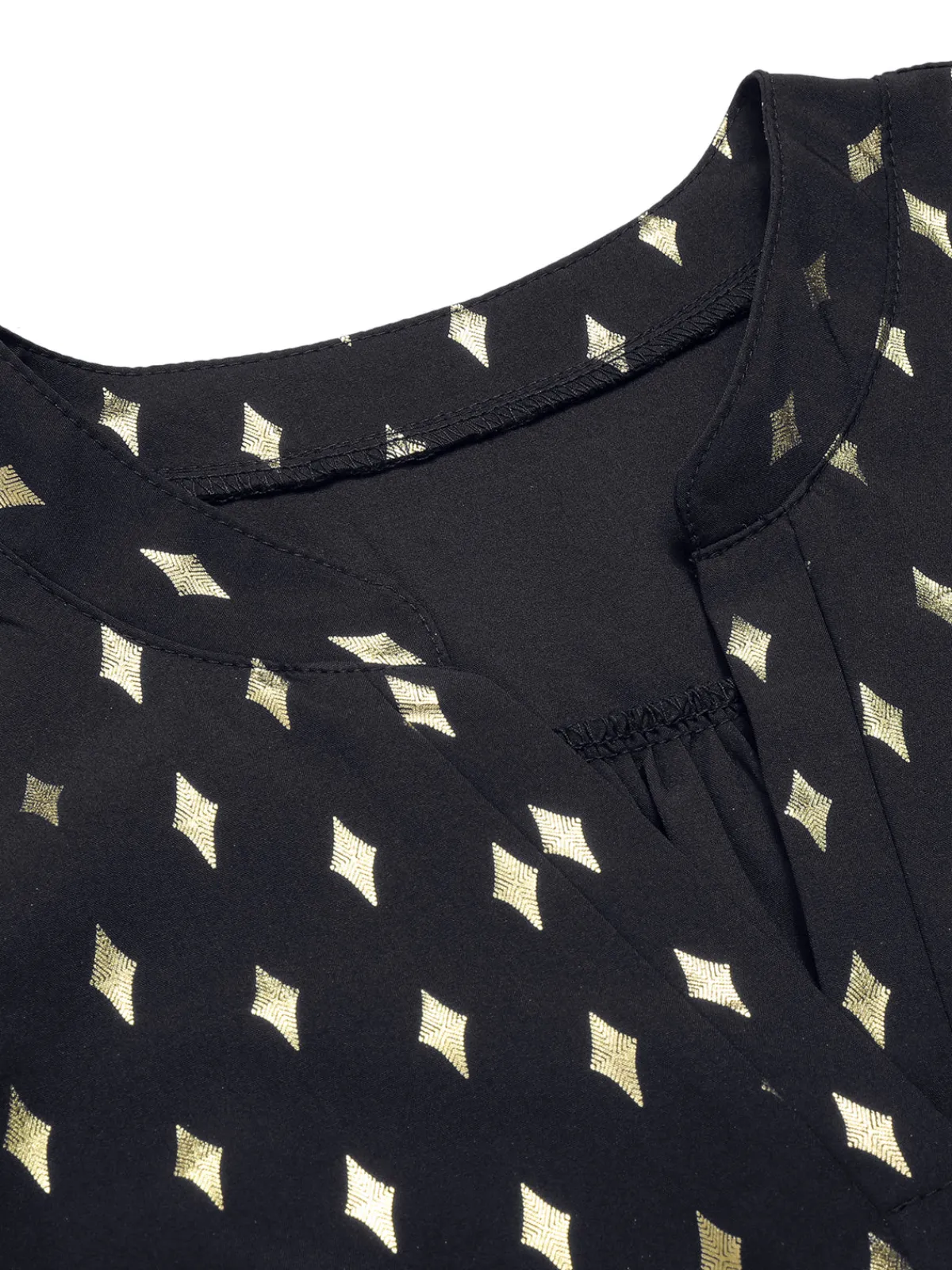 Hot Retro Stage 1940s Foil Stamping Stars V-Neck Blouse