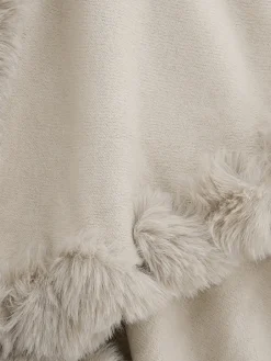 Sale Retro Stage 1950s Fur Collar Double Layer Cape Shawl