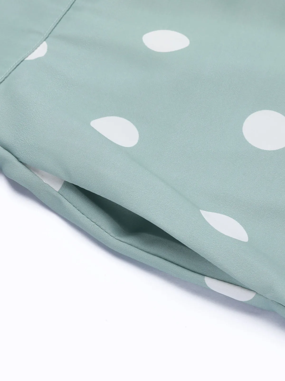 Fashion Retro Stage 1930s White Splicing Polka Dot Jumpsuit Green